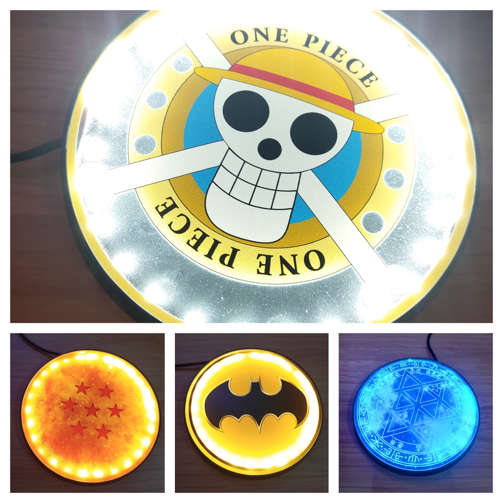 Ảnh thực tế Đế Led Trưng Bày Mô Hình One Piece Batman Dragon Ball Anime Mô Hình SHF Figma Revoltech Figuarts