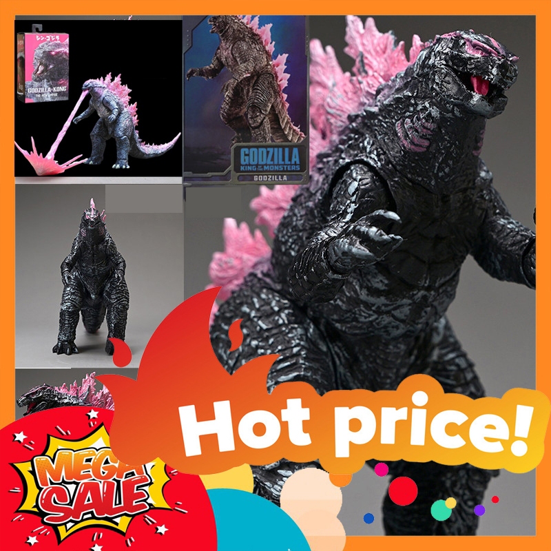 Ảnh thực tế Mô Hình Godzilla Hồng 2024 + Tia Lửa Godzilla x Kong The New Empire Cao 18cm Bootleg