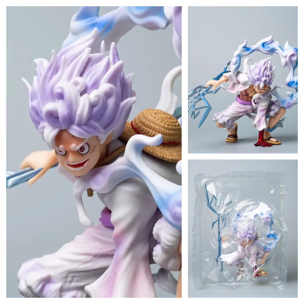Ảnh thực tế Mô Hình Luffy Mũ Rơm Gear 5 One Piece Đảo Hải Tặc Joy Boy Nika Thần Mặt Trời Bootleg