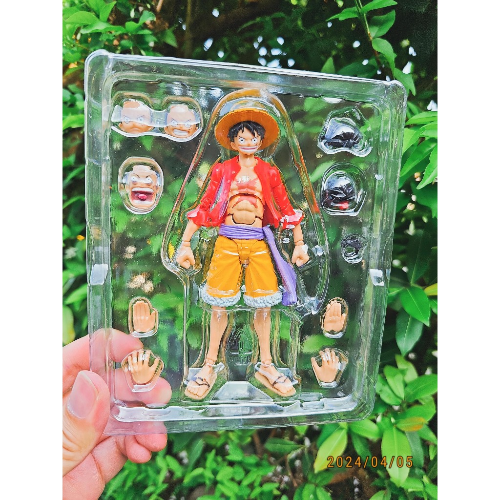 Ảnh thực tế Mô Hình Luffy Mũ Rơm SHF  One Piece Hoạt Hình Đảo Hải Tặc Bootleg