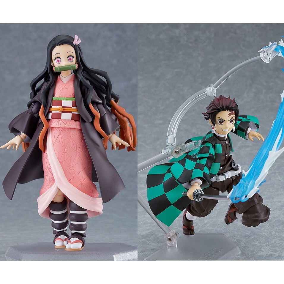 Ảnh thực tế Mô Hình Nezuko Kamado Tanjiro Kamado Thanh Guom Diệt Quỷ Figma 508-DX Figma 498 Bootleg