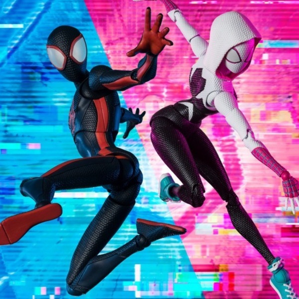 Ảnh thực tế Mô Hình Người Nhện CT Miles Morale Spider-Man Spider-Gwen Across the Spider-verse SHF Bootleg