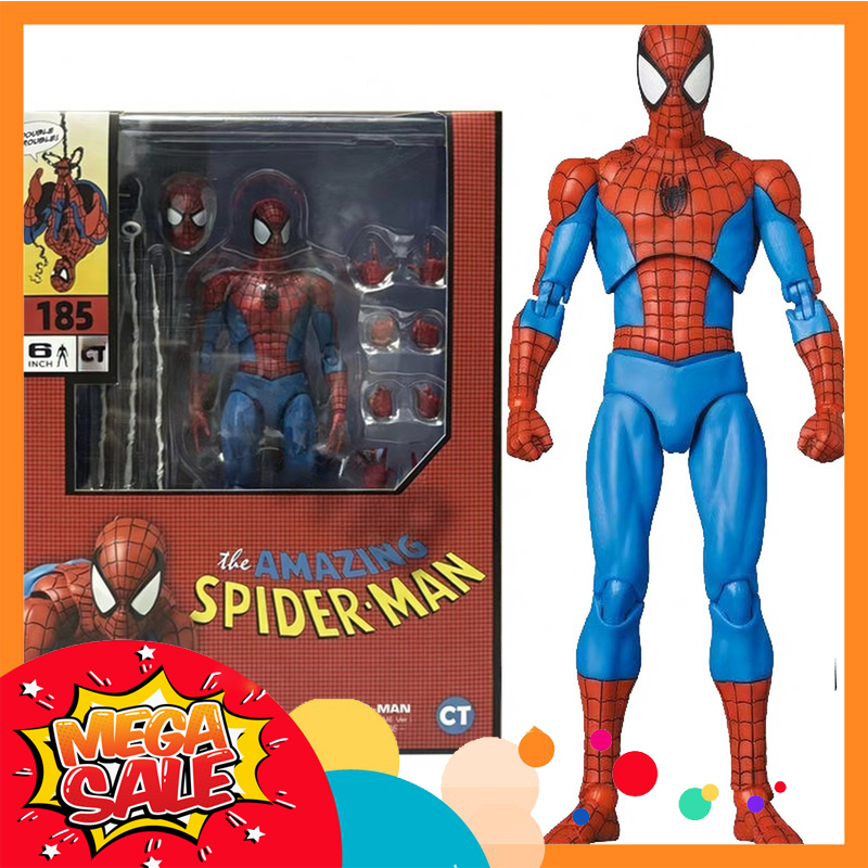 Ảnh thực tế Mô Hình Người Nhện Spider Man Classic Costume CT Mafex 185 Bootleg