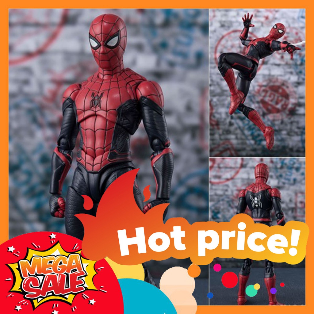 Ảnh thực tế Mô Hình Người Nhện Spider Man Far From Home Upgraded Suit SHF S.H. Figuarts Bootleg