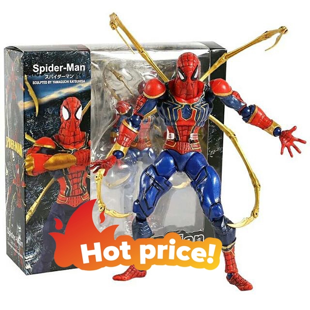 Ảnh thực tế Mô Hình Người Nhện Spider Man Iron Spider Revoltech Bootleg