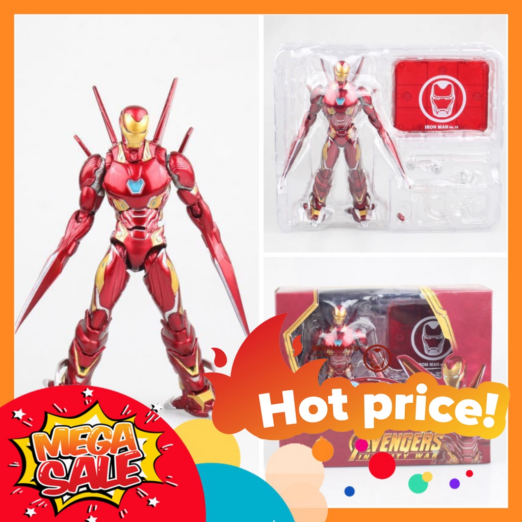 Ảnh thực tế Mô Hình Người Sắt Iron Man Mark 50 MK50 Nano Weapon SHF S.H. Figuarts Bootleg