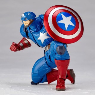 Ảnh minh họa mô hình Captain America trong tư thế hành động