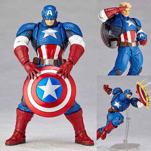 Ảnh thực tế Mô Hình Đội Trưởng Mỹ Captain America Revoltech Bootleg