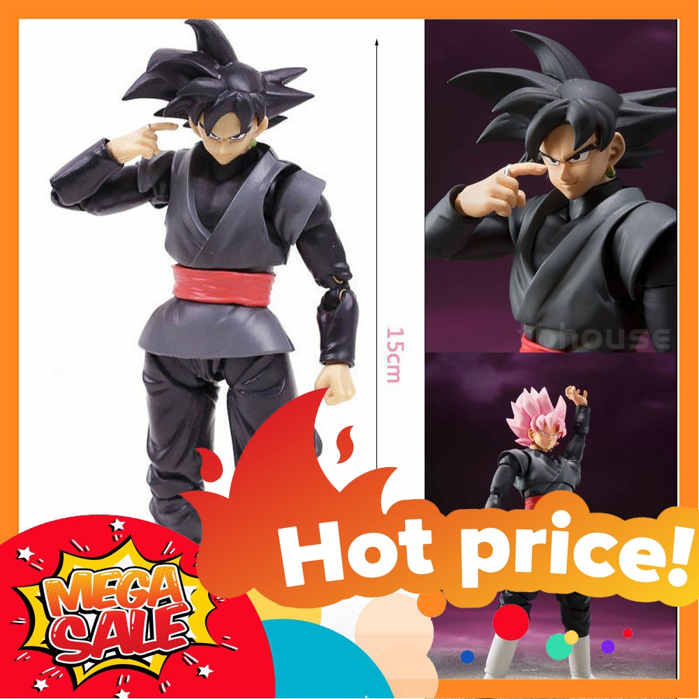 Ảnh thực tế Mô Hình Son Goku Black Super Saiyan Rose Dragon Ball 7 Viên Ngọc Rồng SHF S.H. Figuarts Bootleg