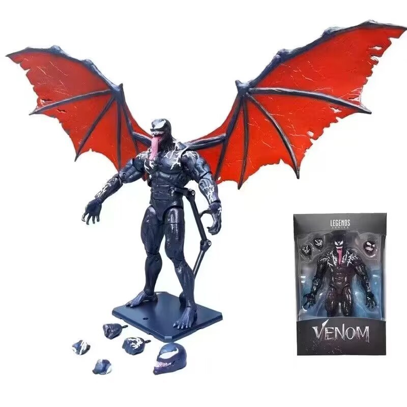 Ảnh thực tế Mô Hình Venom Marvel Legends Có Cánh Và Đế  + TẶNG KÈM BỘ 6 PHỤ KIỆN Bootleg